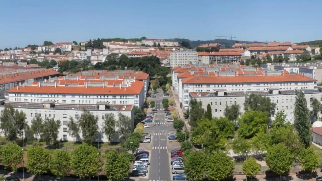 Vista del Barrio de Fontiñas desde el Parque de Carlomagno