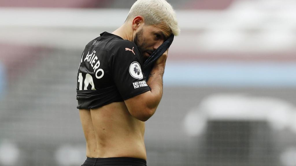 Sergio 'Kun' Agüero, en un partido del Manchester City en la temporada 2020/2021