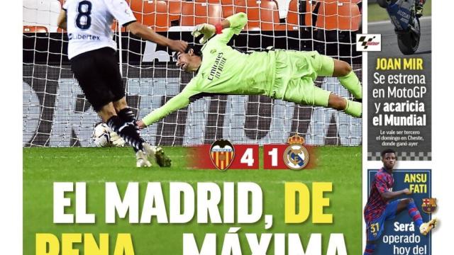 La portada del diario MARCA (09/11/2020)