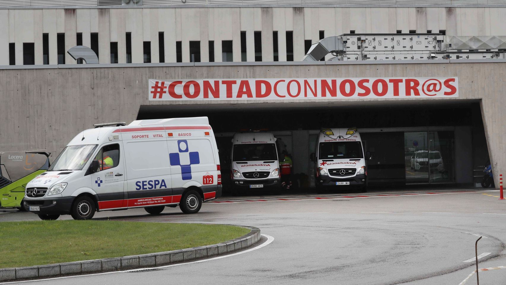 Vista este lunes de la zona de Urgencias del Hospital Universitario Central de Asturias.
