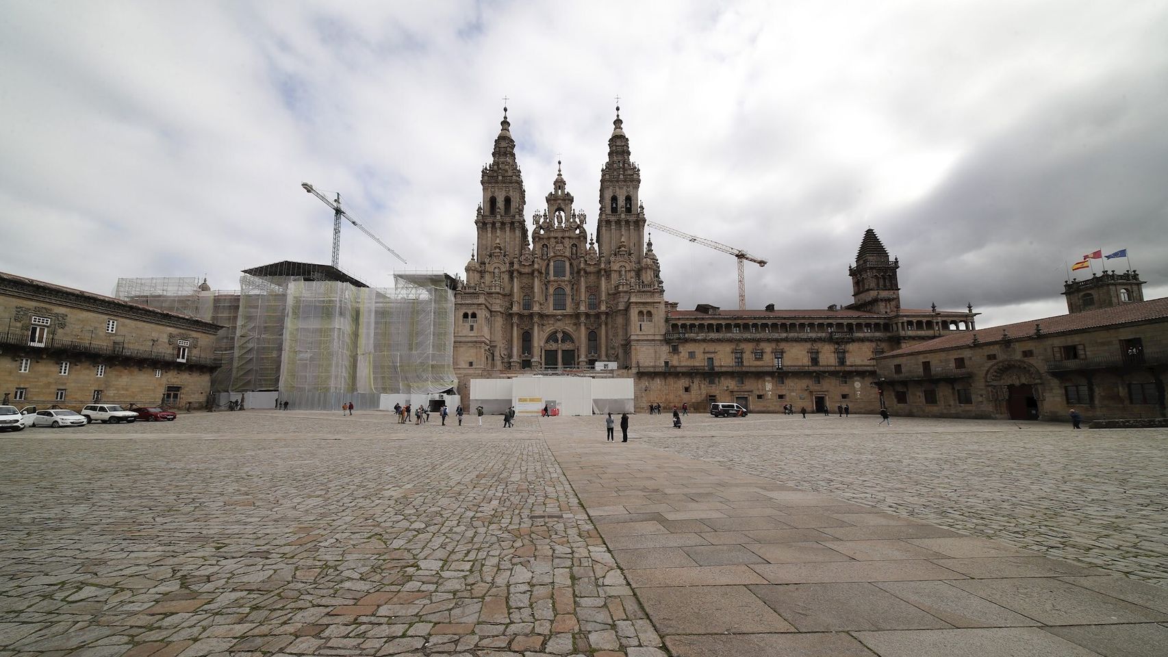 La Plaza del Obradoiro en Santiago de Compostela.