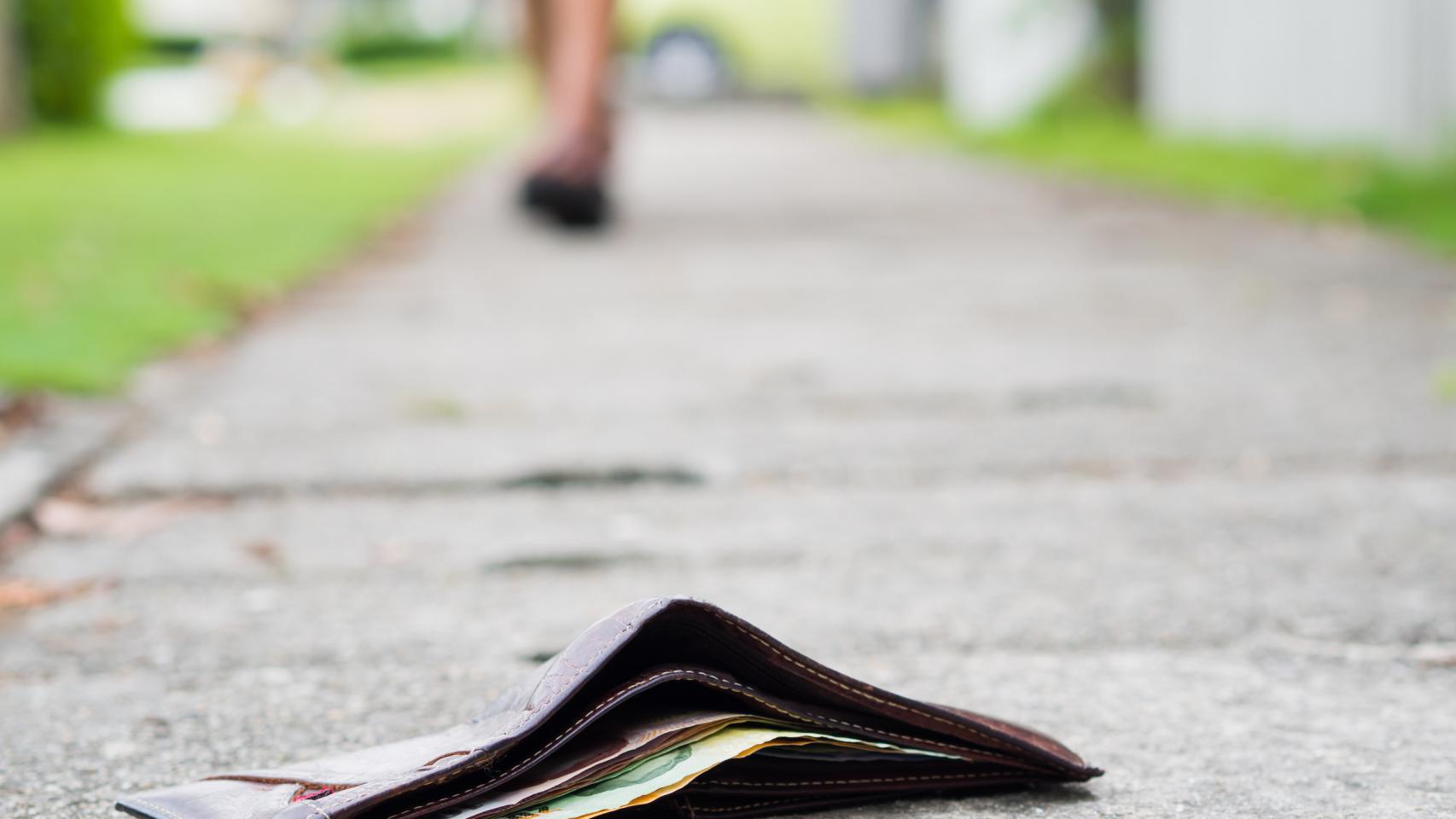Dinero perdido cartera