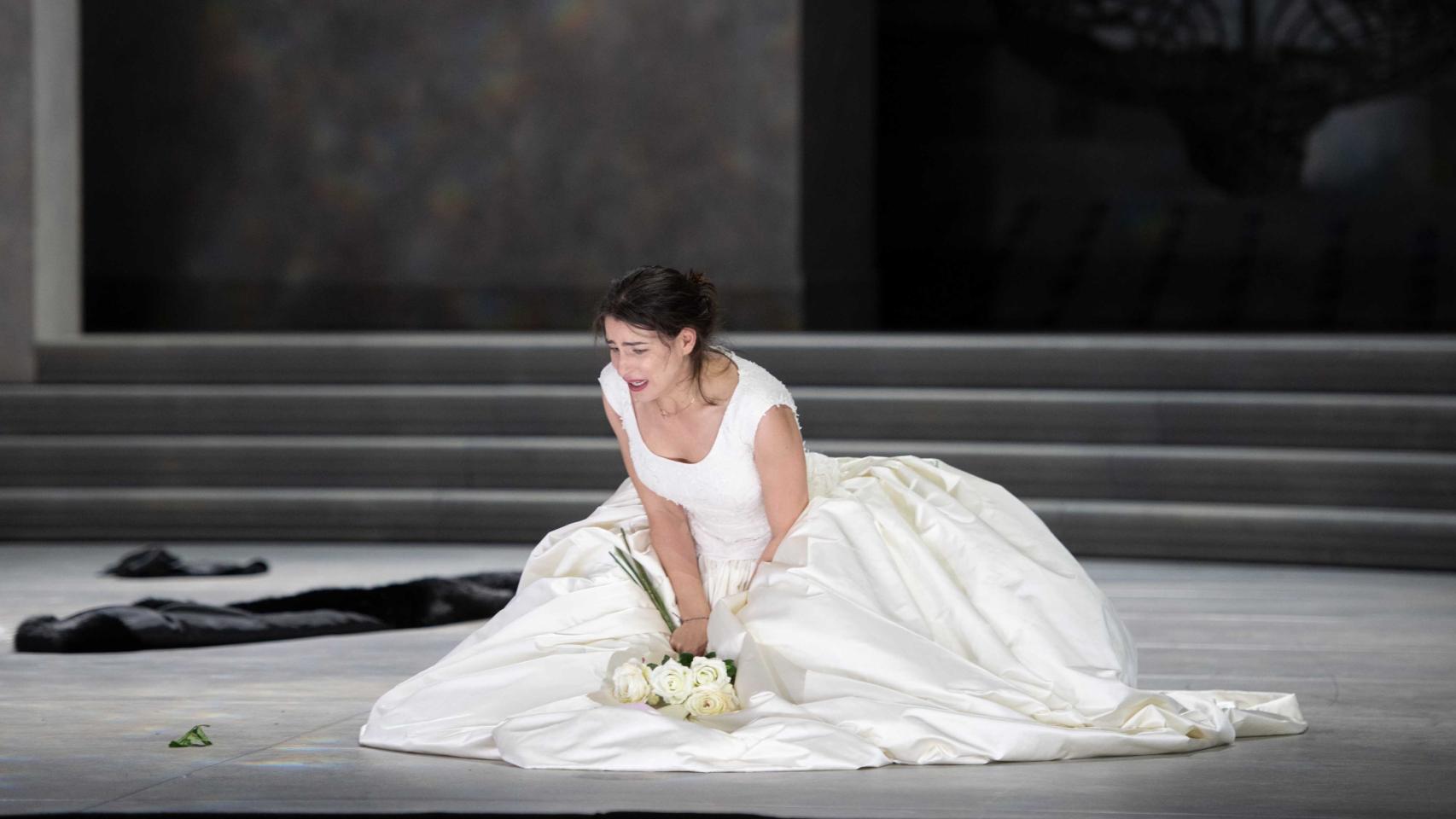 La soprano Asmik Gregorian, en uno de los ensayos de 'Rusalka'.