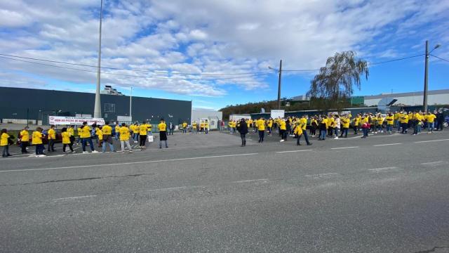 Manifestación en la planta de palas de Somozas de Siemens Gamesa