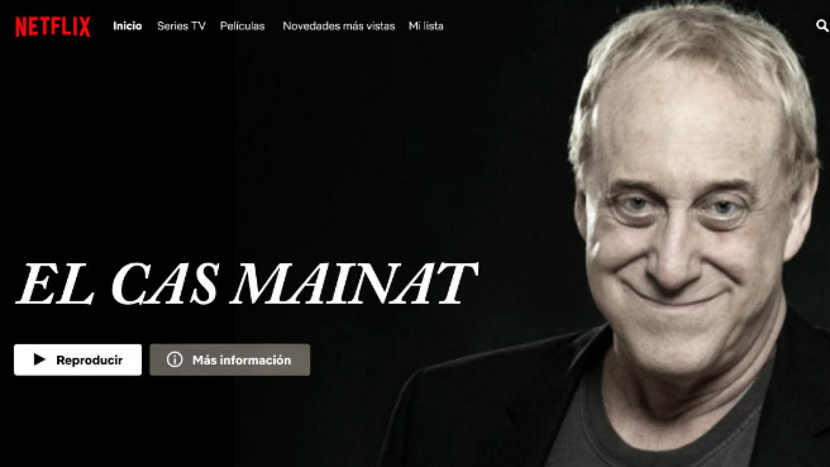 El montaje que Netflix le ha hecho a Mainat para su presunta serie.