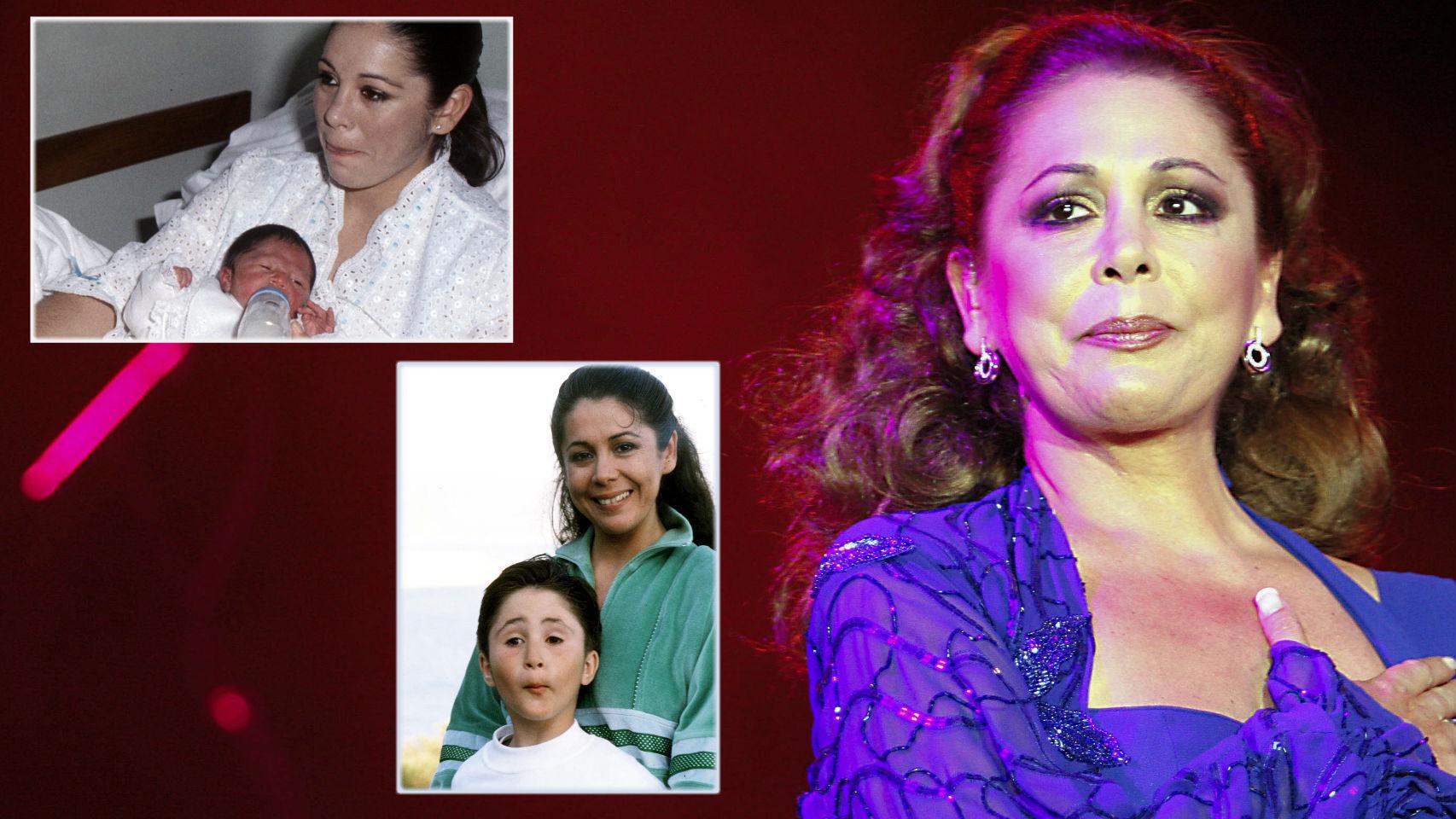 Isabel Pantoja en un montaje de JALEOS junto a su hijo Kiko Rivera.
