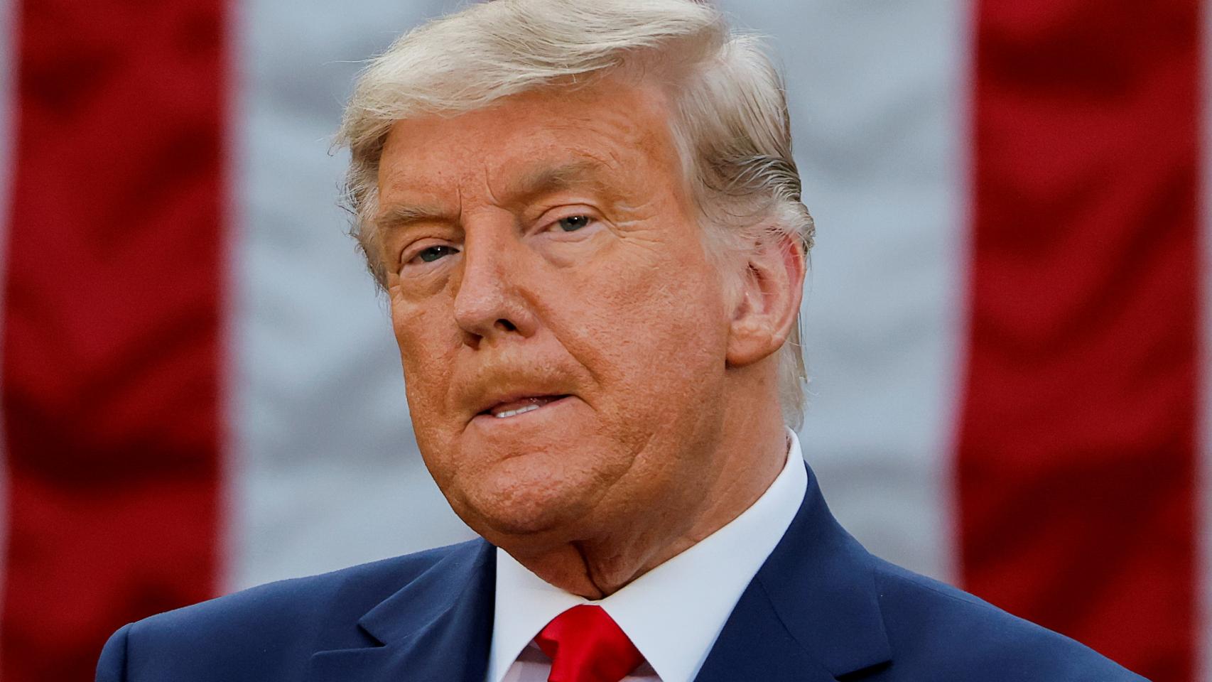 Donald Trump, en su primera intervención pública en la Casa Blanca tras perder las elecciones.