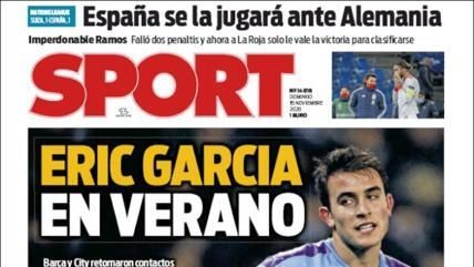 La portada del diario SPORT (15/11/2020)