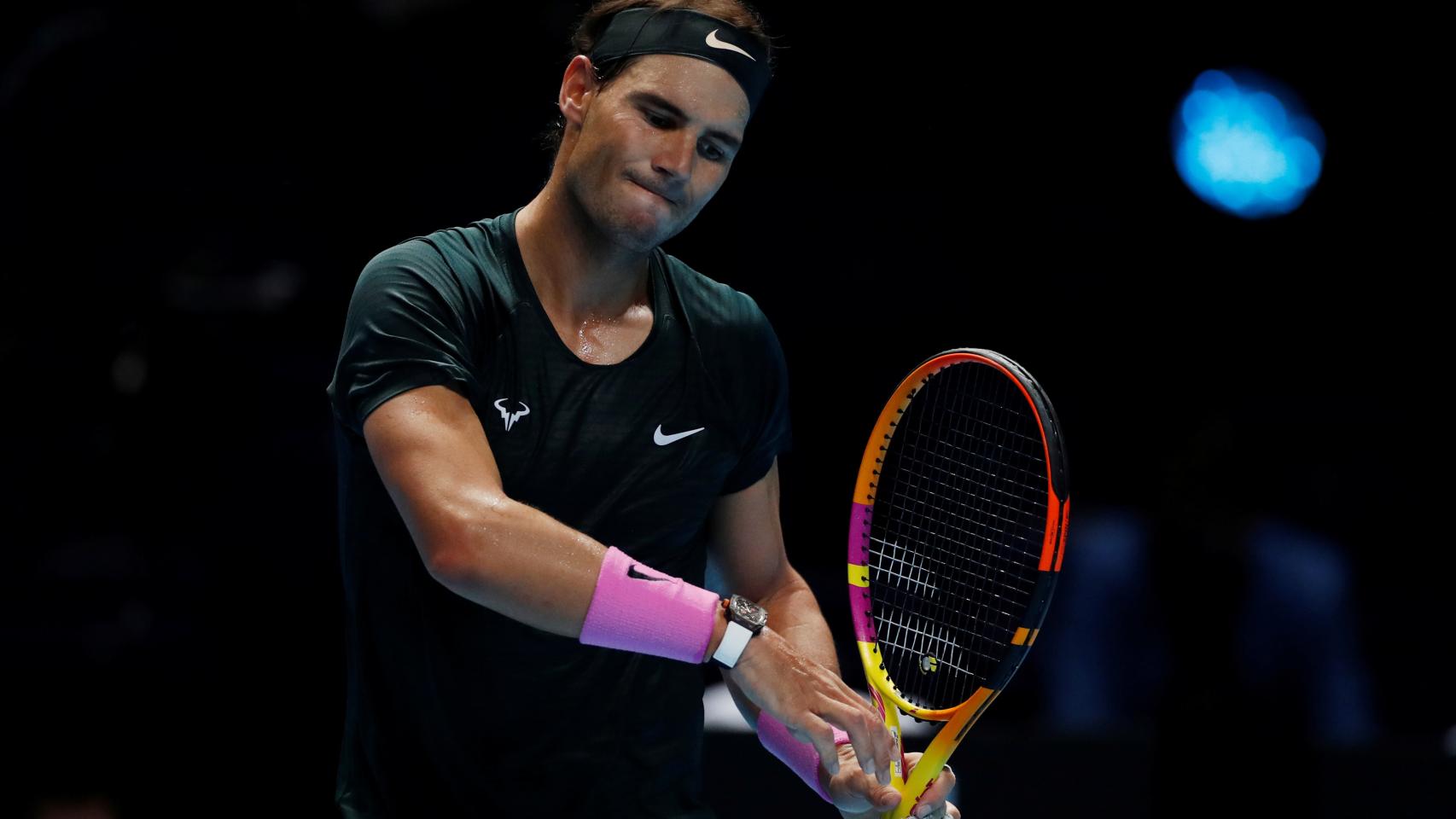 Nadal, lamentándose en el partido ante Thiem.