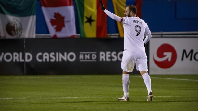 Gonzalo Higuaín, con la camiseta del Inter de Miami