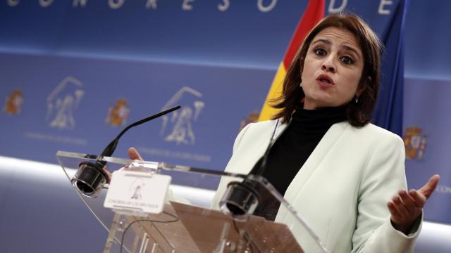 Adriana Lastra, este martes en el Congreso.