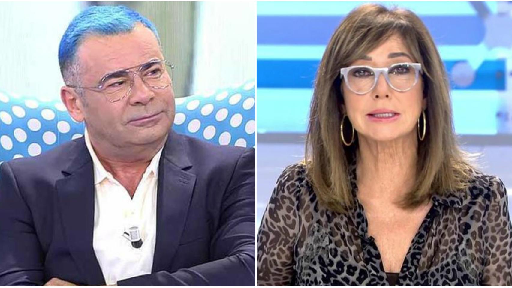 Jorge Javier Vázquez y Ana Rosa Quintana en montaje de JALEOS.
