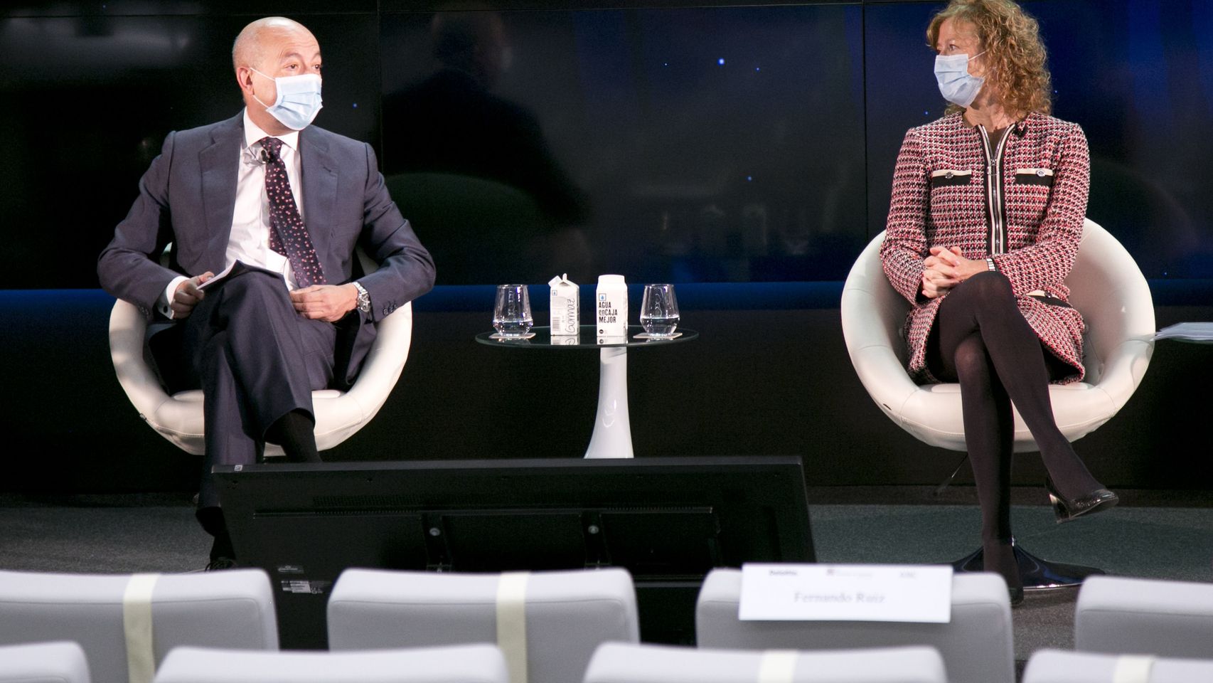 Francisco Celma (Deloitte) y Margarita Delgado (Banco de España).
