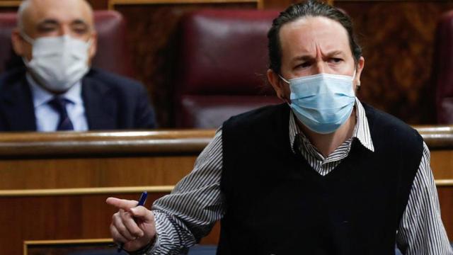 Pablo Iglesias, durante una intervención en el Congreso de los Diputados.