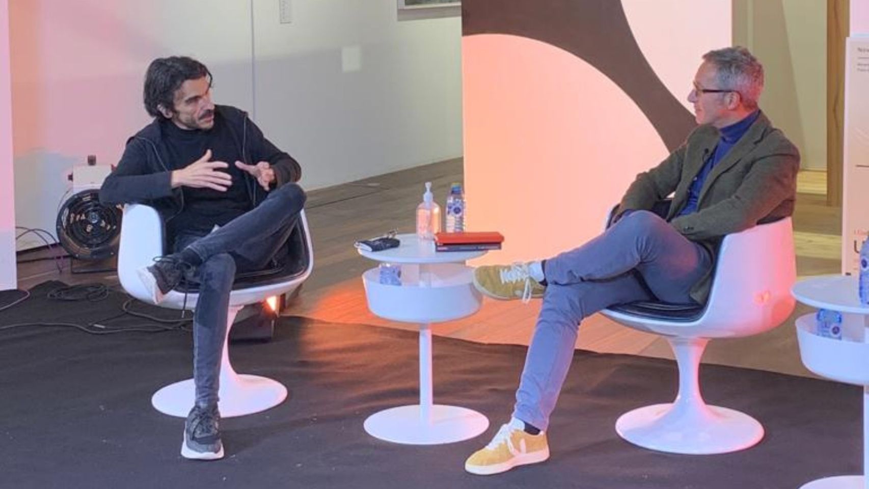 Jaime García Cantero y José María Lasalle en el congreso Utopía Noroeste.