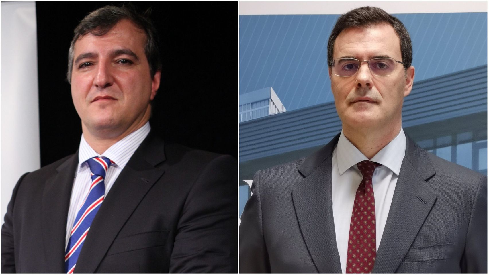 Los presidentes saliente y entrante de Anfaco, Manuel Calvo García-Benavides (izda.) e Iván Alonso-Jáudenes.