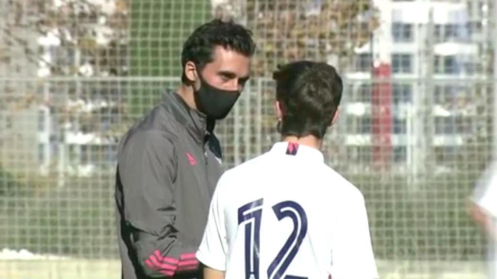 Álvaro Arbeloa, como entrenador en la cantera del Real Madrid