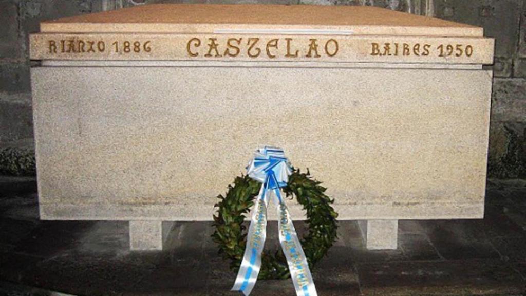 Los restos de Castelao en la actualidad