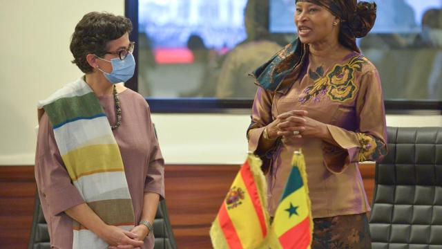 Arancha Gonzalez Laya con us homóloga en Senegal, Aissata Tall Sall.