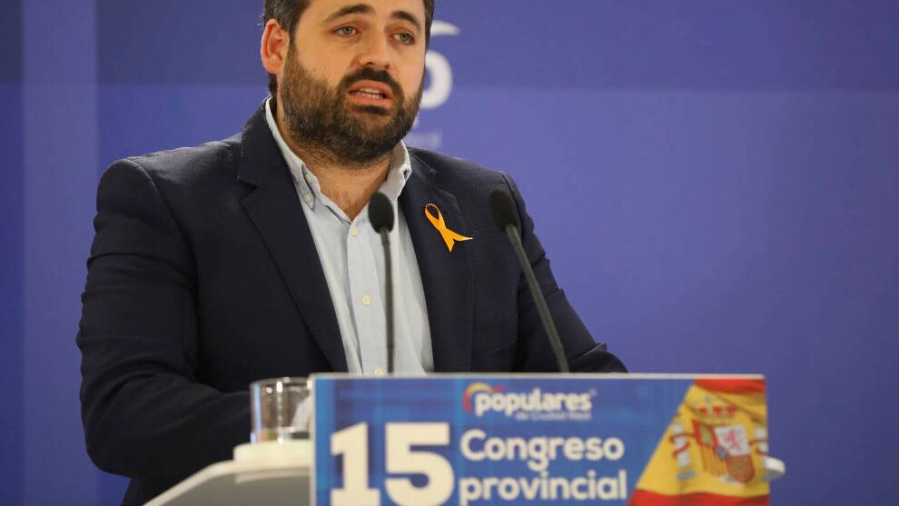 El presidente del PP de Castilla-La Mancha, Paco Núñez, este domingo en el Congreso del PP de Ciudad Real