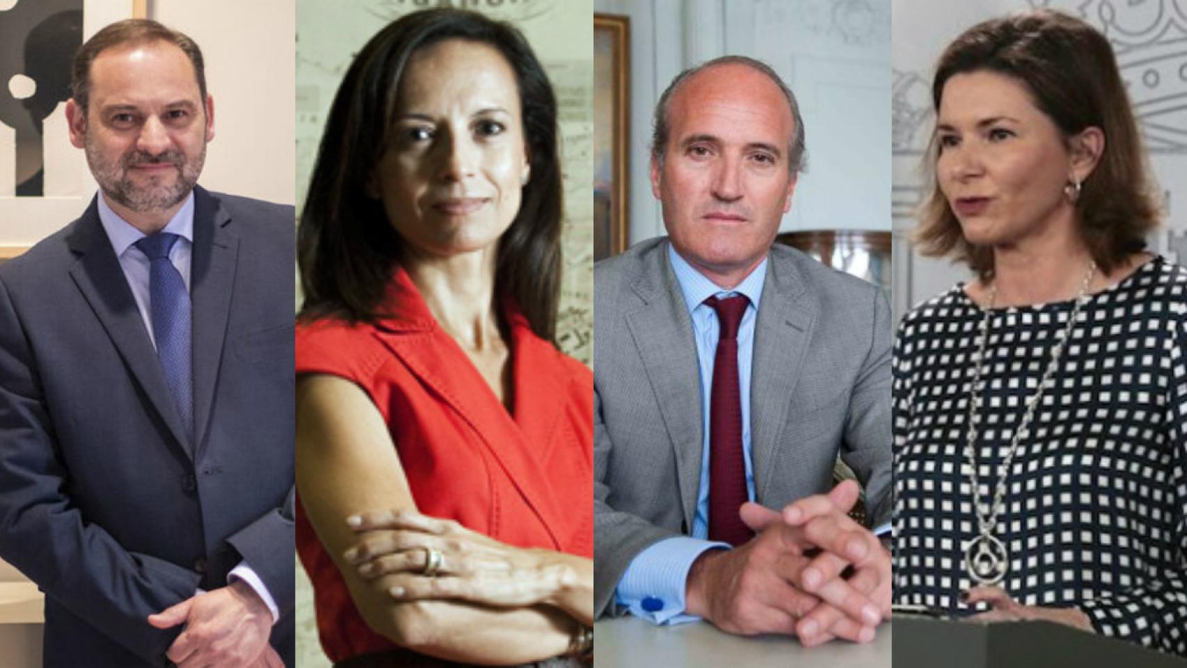 José Luis Ábalos, ministro de Transportes, Movilidad y Agenda Urbana; Beatriz Corredor, presidenta del Grupo Red Eléctrica; Julián Nuñez, presidente de SEOPAN, y María José Rallo,  secretaria general de Transportes y Movilidad.