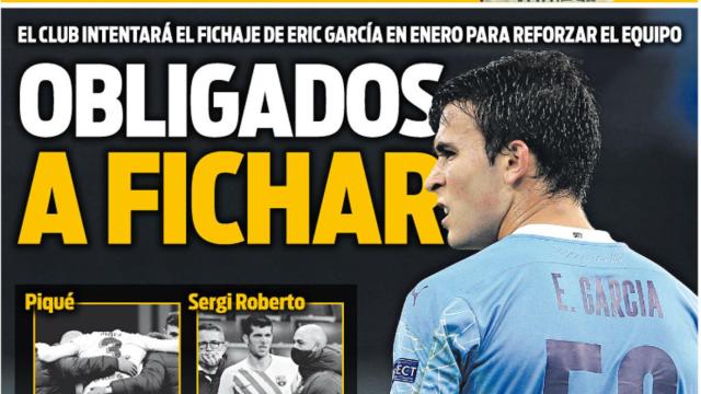 La portada del diario SPORT (23/11/2020)