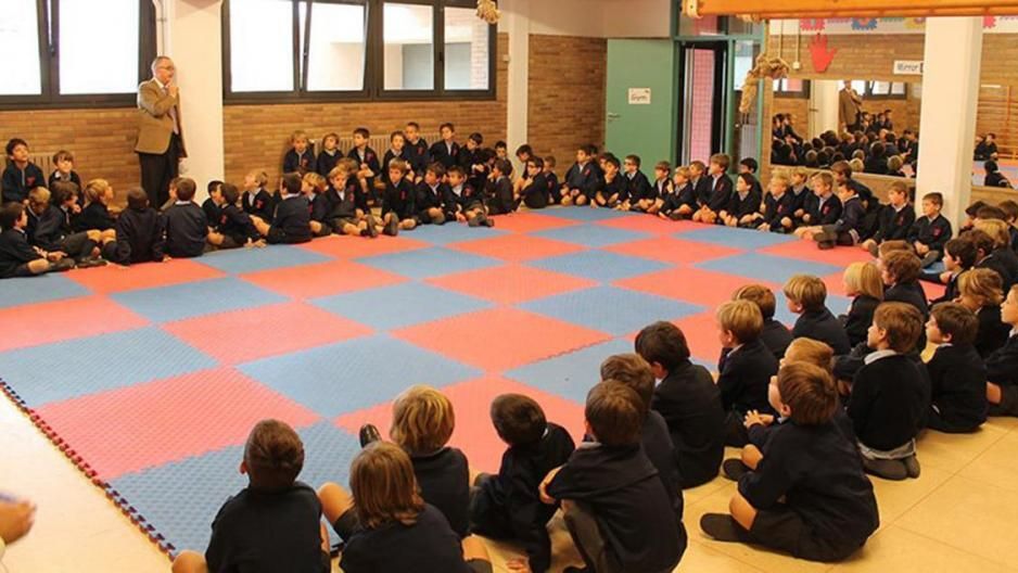 Alumnos del colegio La Farga de San Cugat del Vallés.