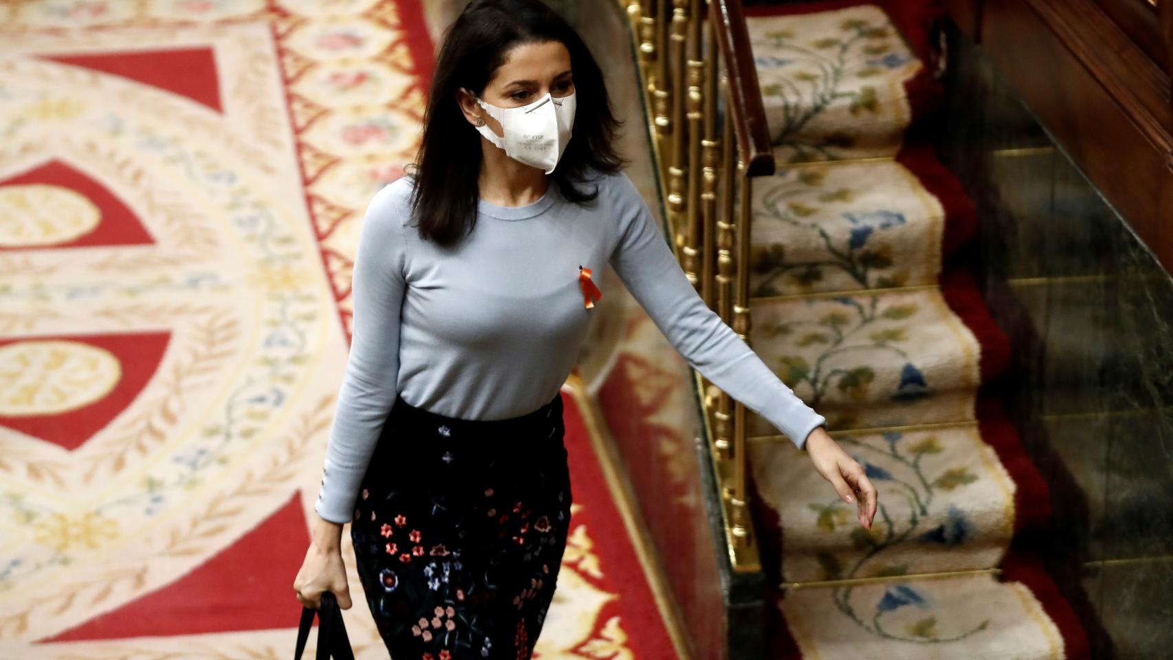 Inés Arrimadas, presidenta de Cs, en el Congreso de los Diputados.
