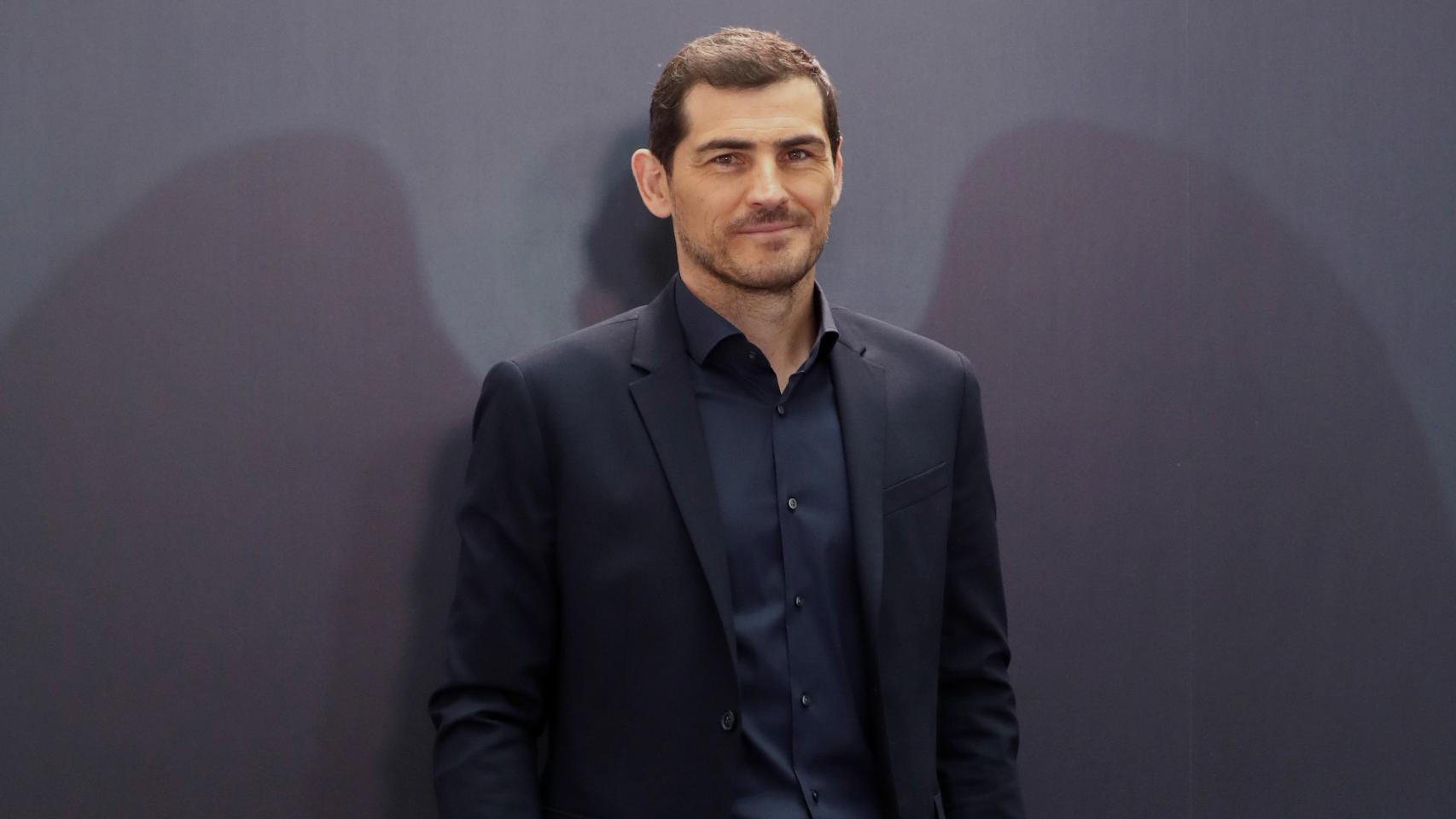 Iker Casillas, durante la presentación de 'Colgar las alas'