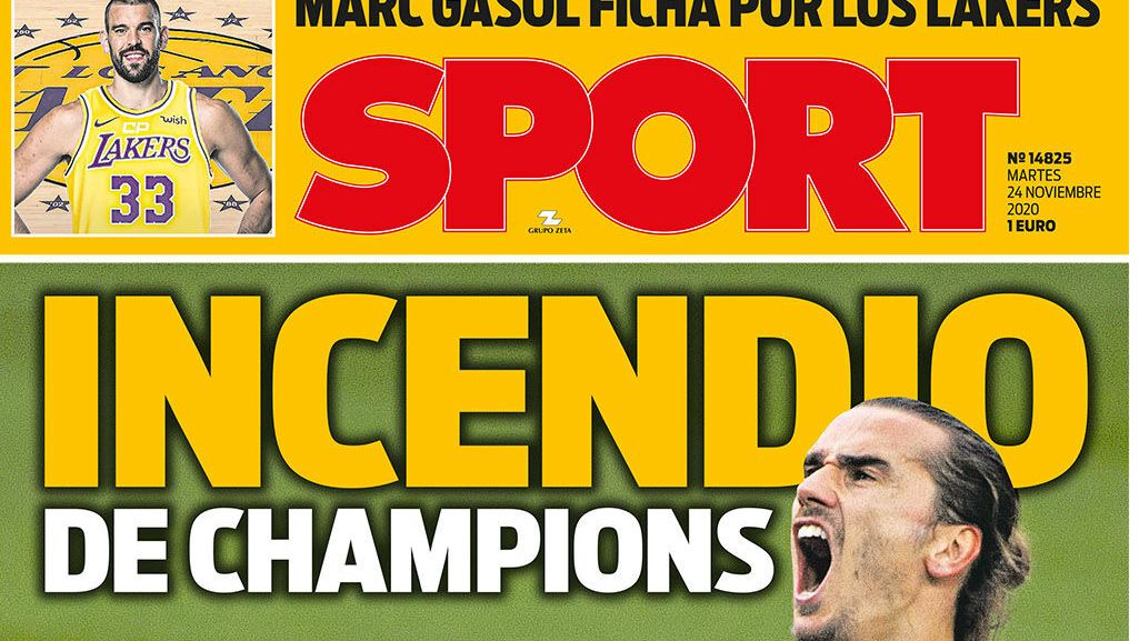 Portada Sport (24/11/20)