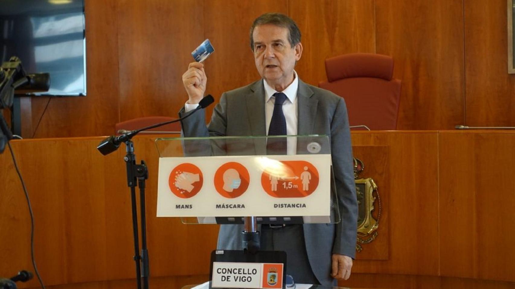 Abel Caballero esta mañana en rueda de prensa.