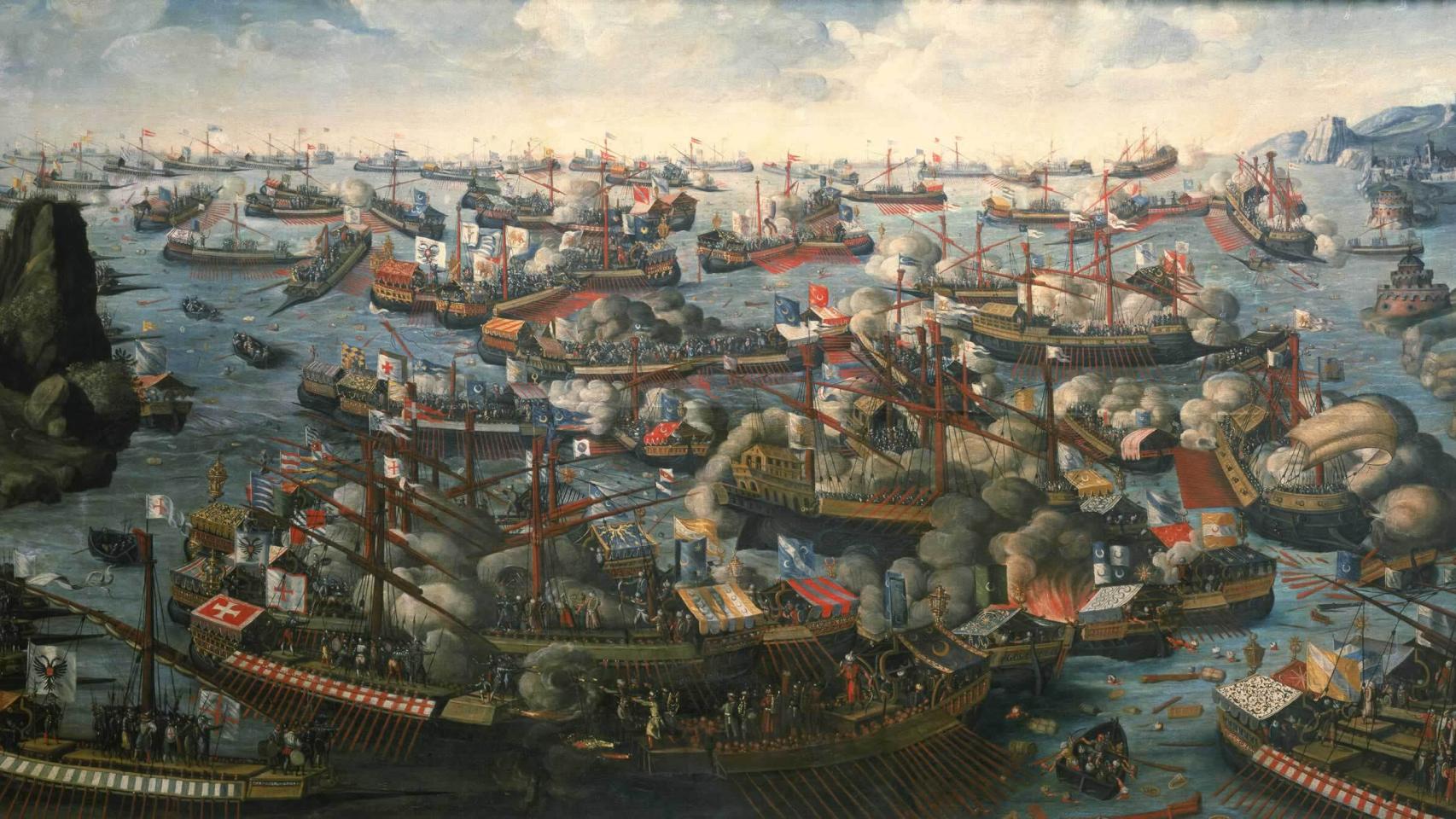 Lienzo sobre la batalla de Lepanto (1571).
