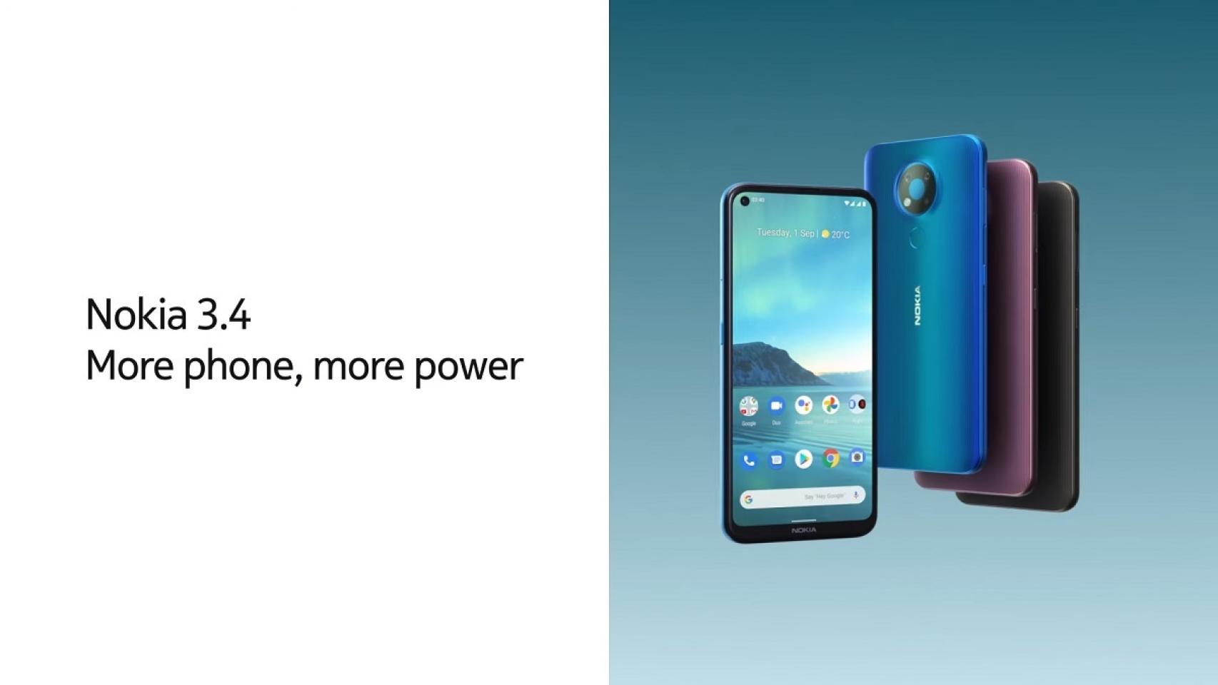 El Nokia 3.4 se pone a la venta en España con un estupendo precio