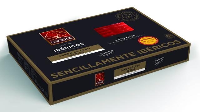 Maletín de Jamón de Cebo Ibérico, una de las variedades lanzadas por Navidul con este formato.