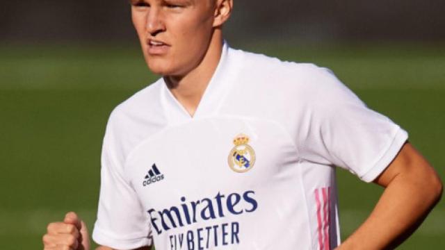 Martin Odegaard con el Real Madrid