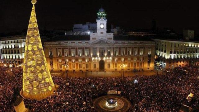 Luces de Navidad en la Puerta del Sol en años anteriores