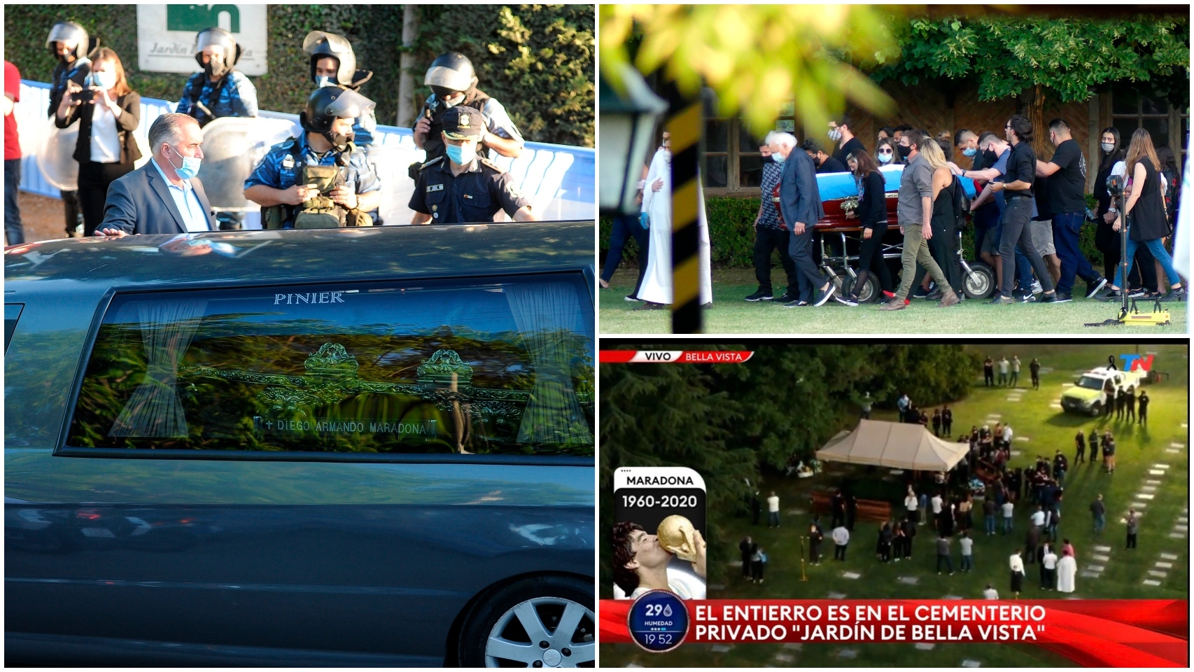 El entierro de Diego Armando Maradona