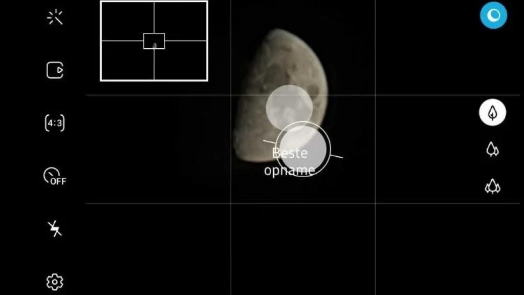 Samsung camara Modo Luna