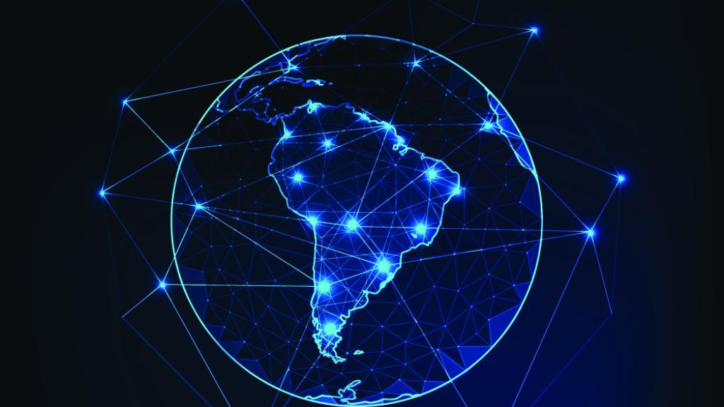 Ilustración con un mapa de Latinoamérica.
