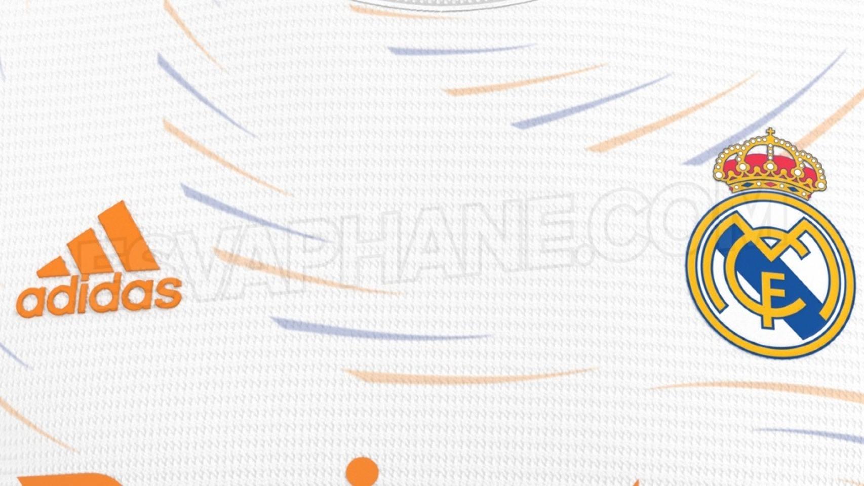 Los motivos de la primera camiseta filtrada del Real Madrid para la temporada 2021/2022. Foto: footyheadlines.com
