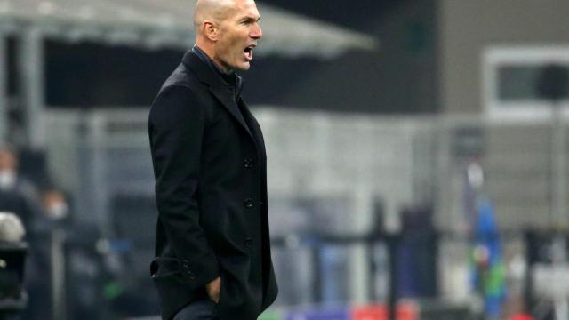 Zinedine Zidane, durante un partido del Real Madrid