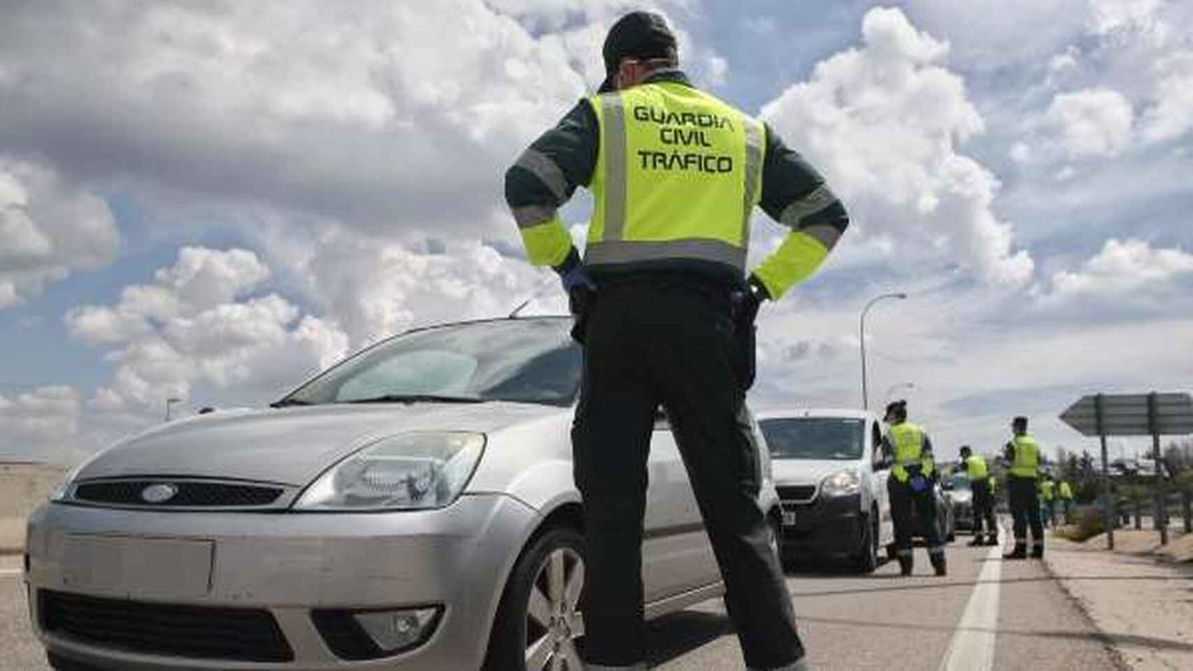 Intervención de la Guardia Civil de Tráfico.