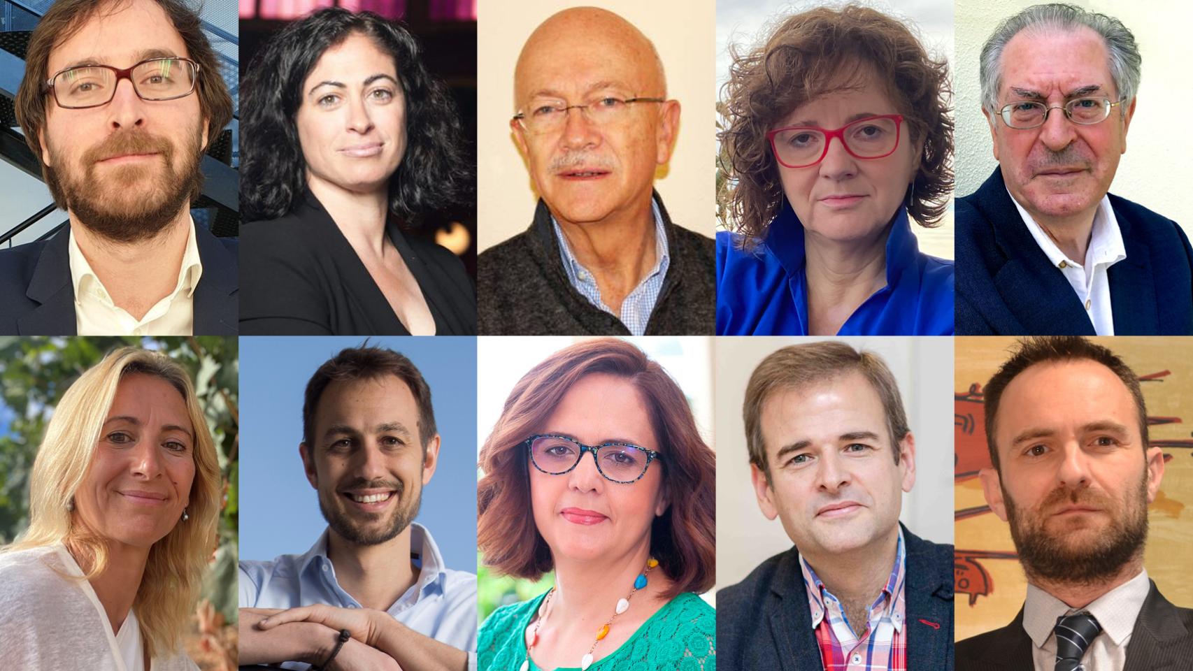De izq. a dcha. y de arriba abajo, Carlos Mateo, presidente de la Asociación Española de Startups; Cristina Aranda, del departamento de Desarrollo de Negocio de Taiger; Andrés Ortega Klein, investigador sénior asociado de Real Instituto Elcano; Esperanza Sánchez González, CDO de Securitas Seguridad España; Felipe Romera Lubias, presidente de la Asociación de Parques Científicos y Tecnológicos de España (APTE); Mercedes Iborra, CEO y fundadora de Visual Nacert; Jaime Rodríguez de Santiago, director general de Free Now España; Mercedes Payá, directora de Sector Público y Defensa de Atos Iberia; Julio Gómez, director de Avanzare Innovación Tecnológica; y Fernando Pavón, CEO de Gamco.