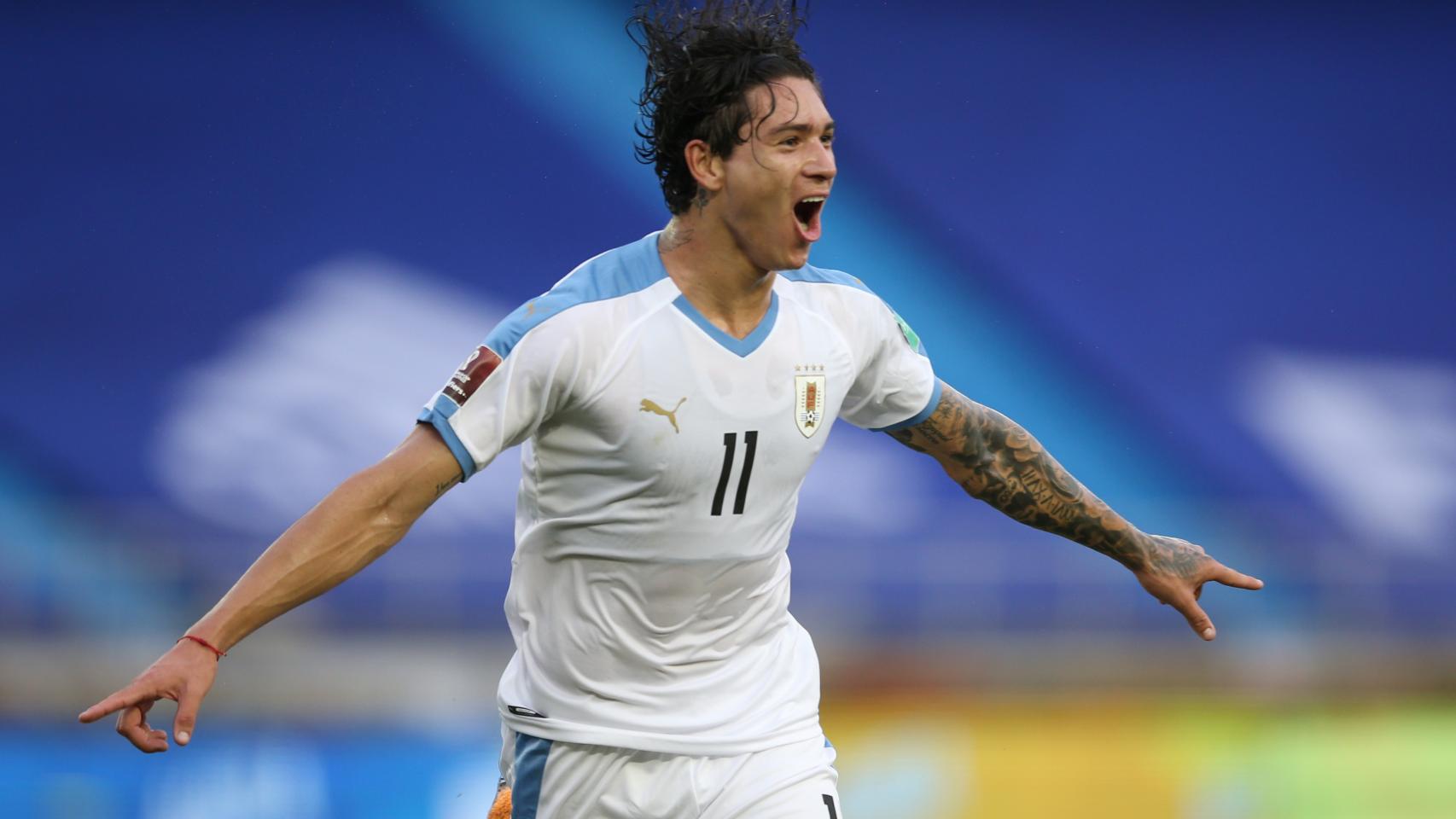 Darwin Núñez, con la selección de Uruguay