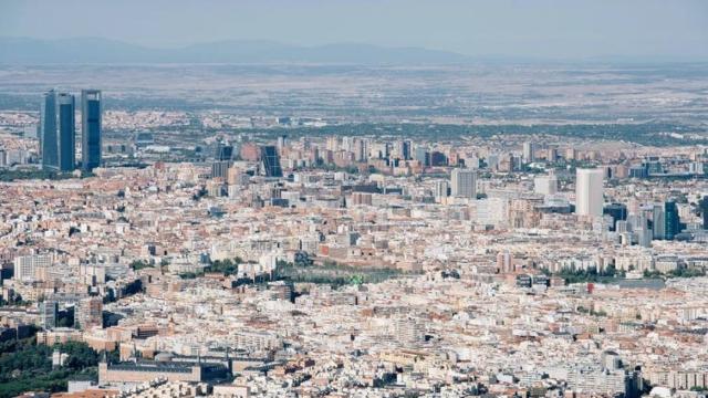 Vista aérea de Madrid.
