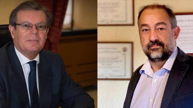 Miguel Ángel Collado (i) y Julián Garde (d), candidatos a rector de la UCLM