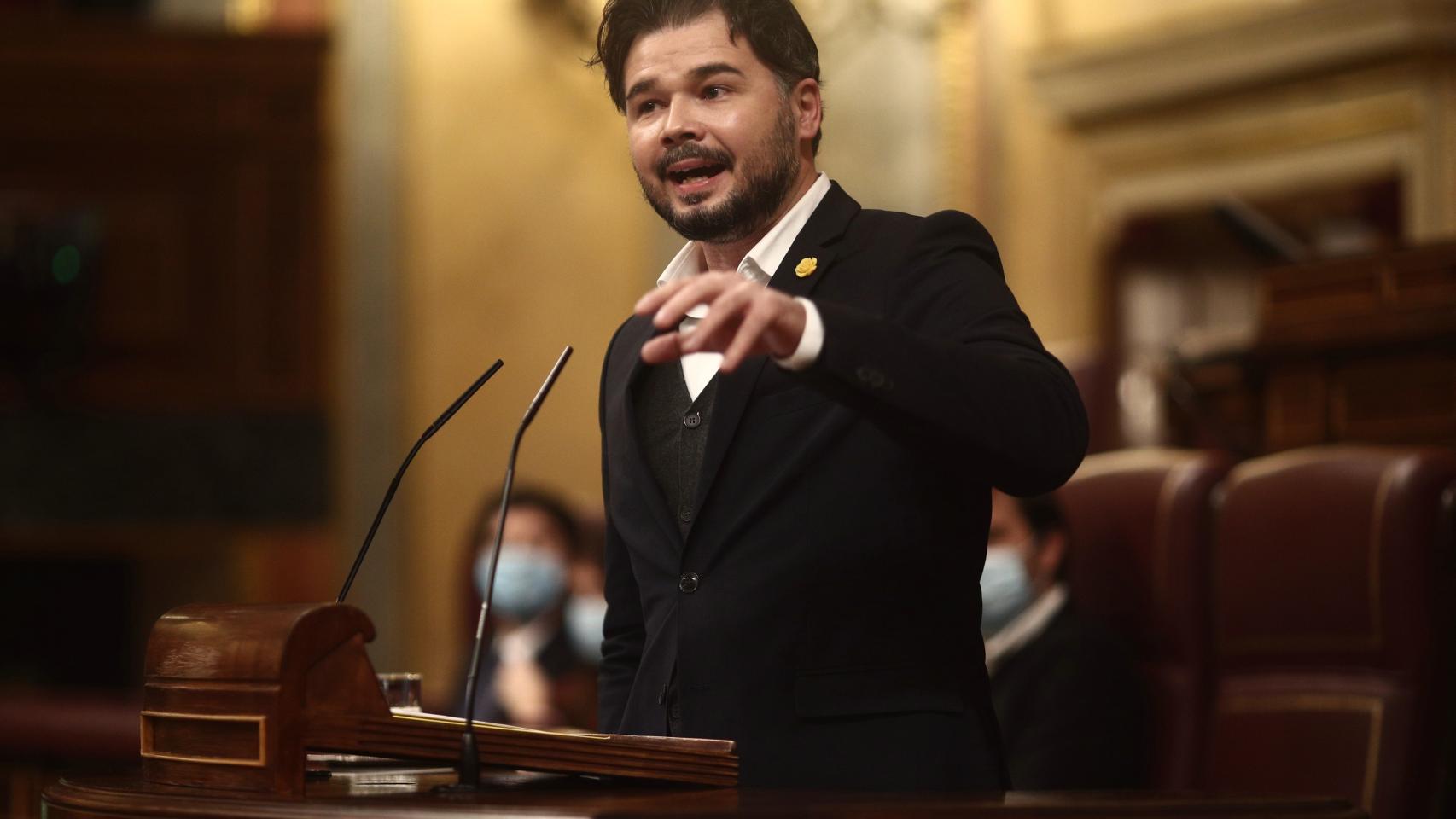 Gabriel Rufián, en una intervención en el Congreso de los Diputados.