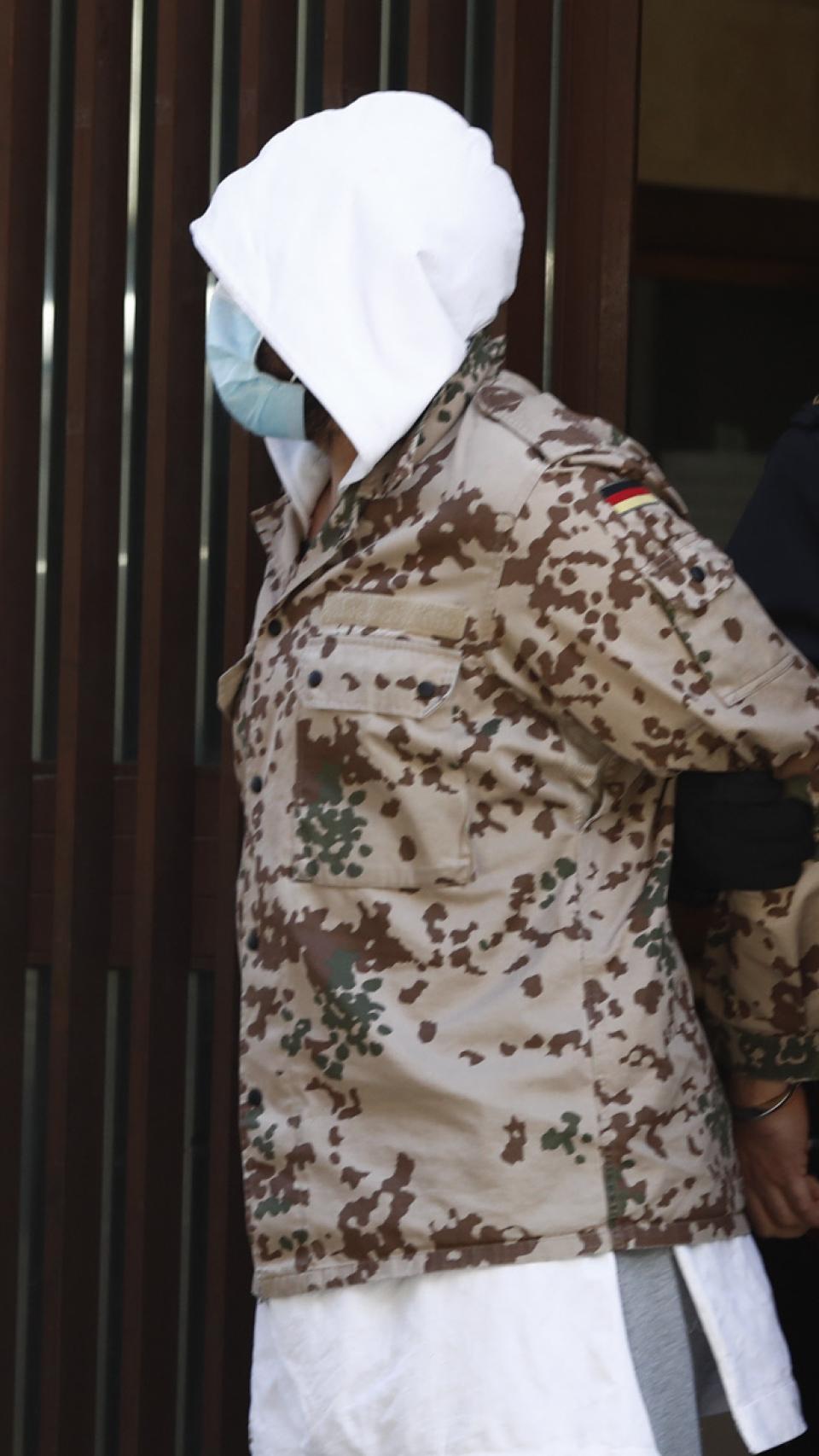 Rafael Amargo, durante su traslado a los Juzgados.