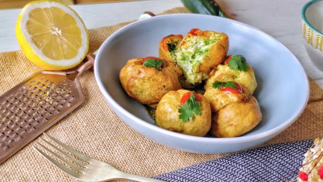 Buñuelos de calabacín y gorgonzola