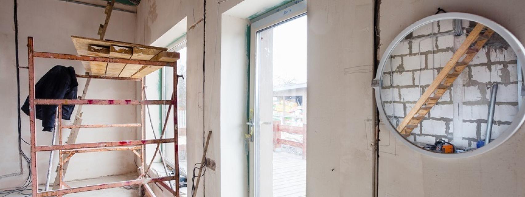 Obras de rehabilitación de una vivienda.